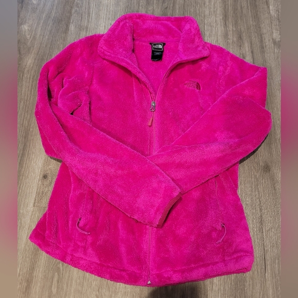 The North Face Jackets & Blazers - The Northface pink fuzzy zip up jacket